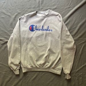 grey cheerleader sweatshirt